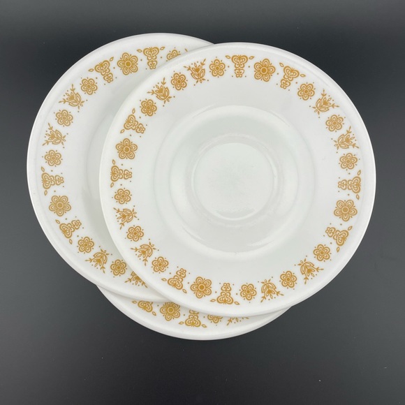 Vintage Saucers, Butterfly Gold from Corelle by Corning, Set of 3 - Picture 4 of 5
